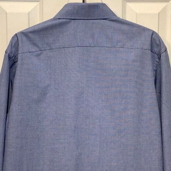 MICHAEL KORS PINSTRIPE BUTTON DOWN LONG SLEEVE‎ SHIRT SIZE 16.5 (LARGE) - Picture 5 of 8